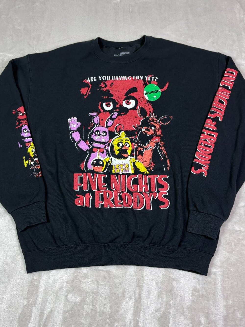 Hot Topic Five Night's at Freddy's Jumbo Animatronics Sweatshirt Size XL